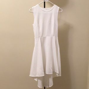 Beautifully Simple White High Low Dress